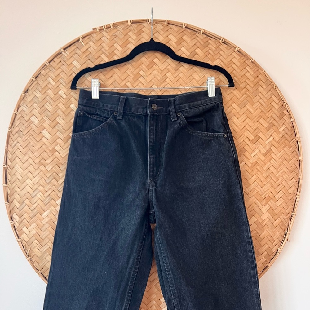 UNIQLO UNISEX CLASSIC BLACK JEANS CAPSULE WARDROBE CLOSET STAPLE PREP PREPPY EUC - Picture 4 of 12